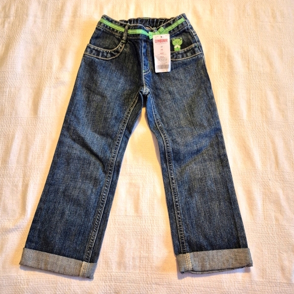 Gymboree girls 4T Flower Showers line jeans with adjustable waist, HTF NWT - Picture 1 of 5